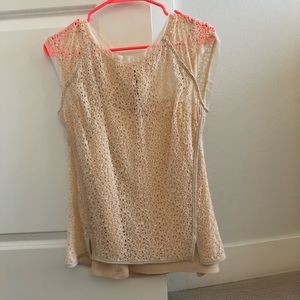 Beige lace top